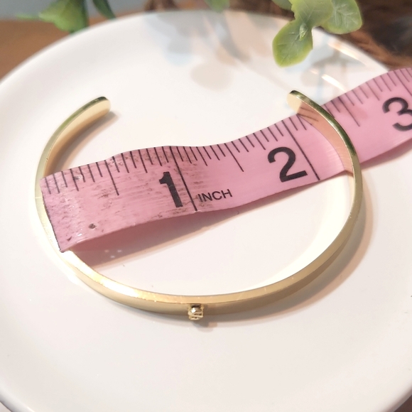 BaubleBar Gold Plated Initial S Cuff Bracelet - Picture 6 of 11